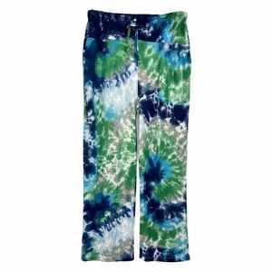 Leggings Depot Green and Blue Tie-Dye Leggings